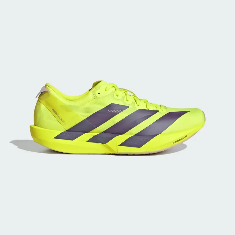 Adidas Adizero Adios 9 Hardloopschoenen Solar Yellow / Aurora Plum / Powder Plum | JQ0778