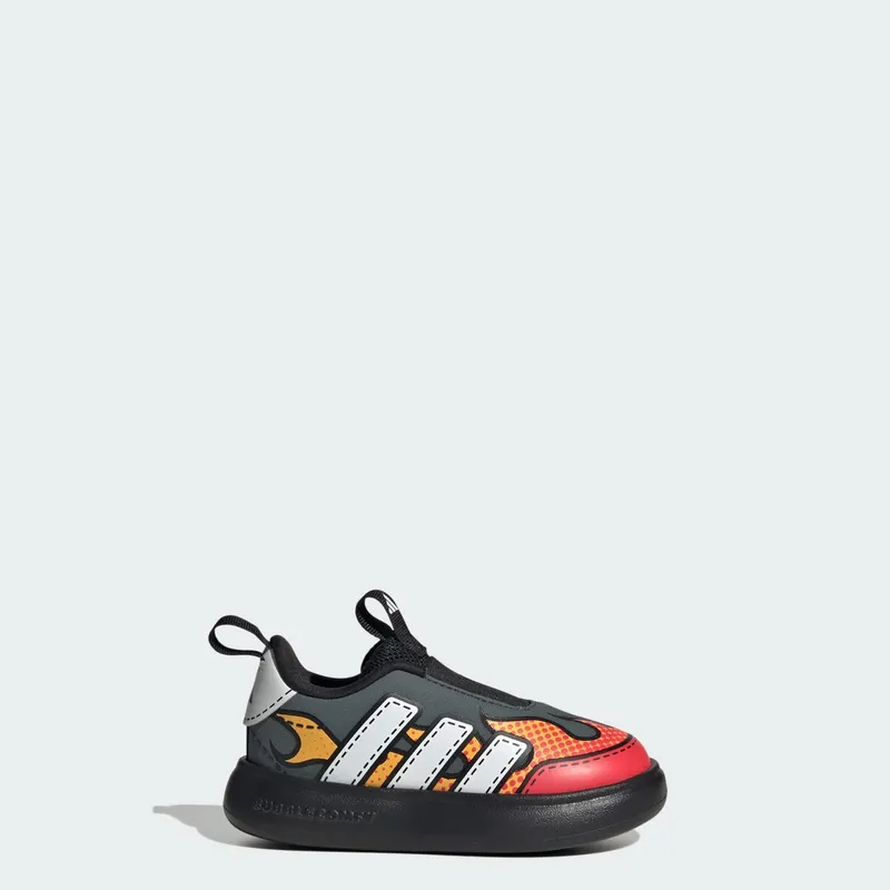 adidas Bubblecomfy Grey Lucid Red Flames “Grey Six / Cloud White / Lucid Red” | HP3642