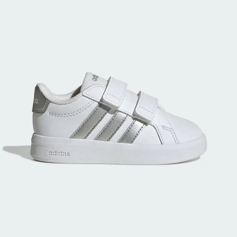 Adidas Grand Court 3.0 Peuters Cloud White / Silver Metallic / Silver Metallic | JP9373