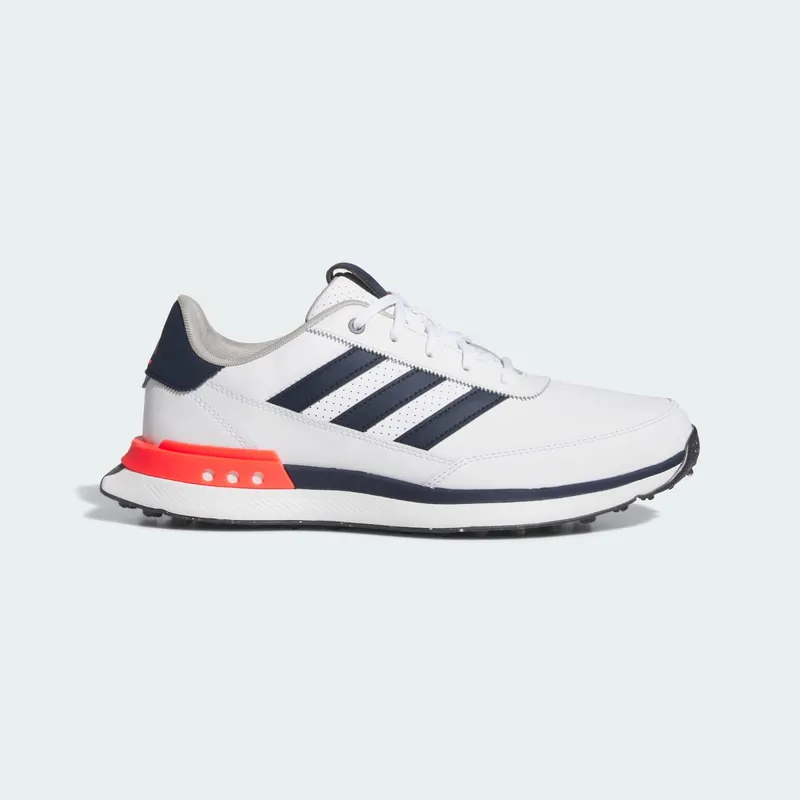 adidas S2G 24 Leather Spikeless Golf Cloud White Collegiate Navy Lucid Red | IH8523