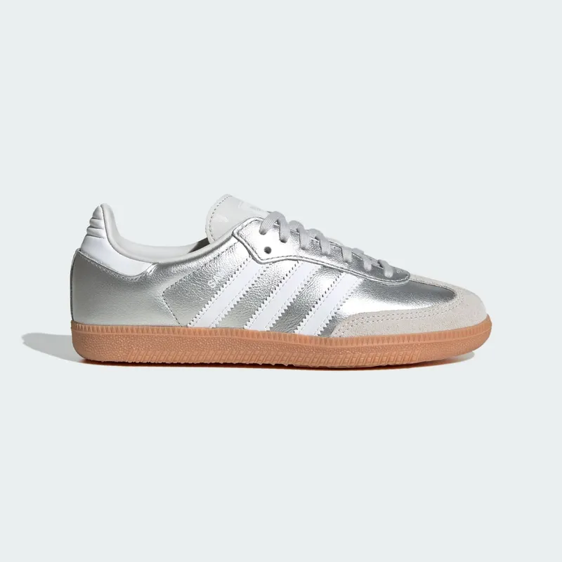 Adidas SAMBA OG SCHOENEN Silver Metallic / Cloud White / Gum | KK2327