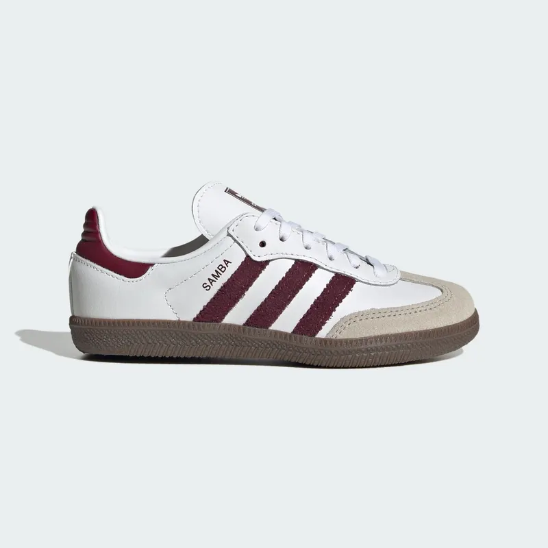 Adidas SAMBA OG SCHOENEN Cloud White / Maroon / Gum | KZ8682