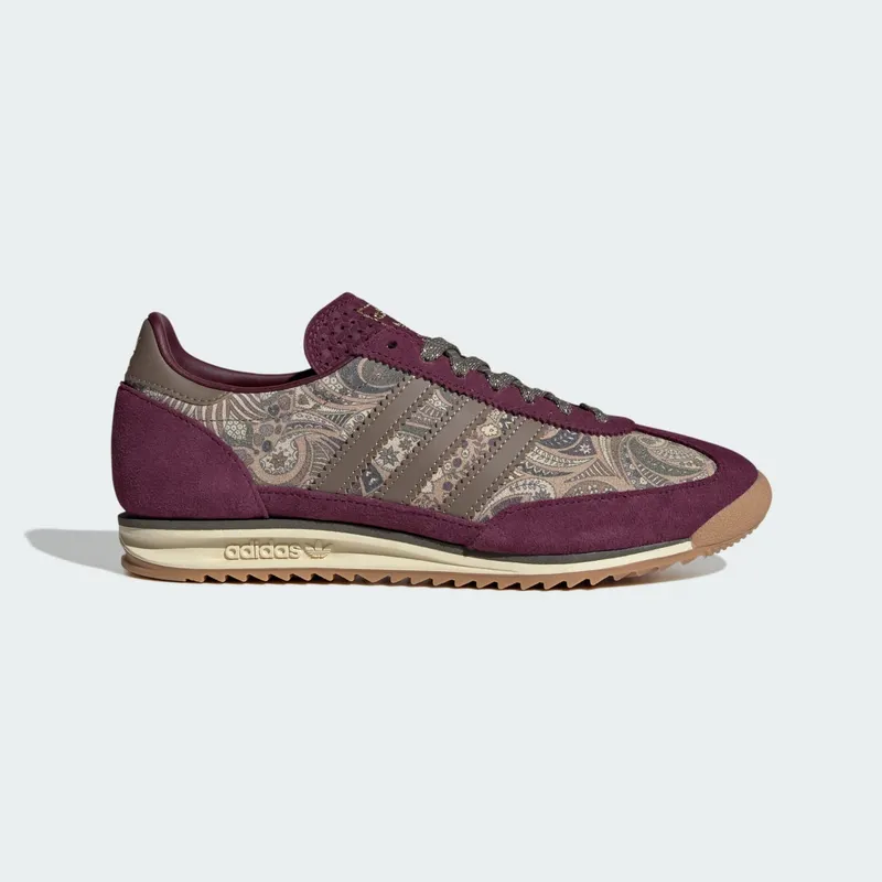 Adidas SL 72 OG X LIBERTY LONDON SCHOENEN Maroon / Khaki Six / Olive Strata “Maroon/Khaki/Olive Strata” | KI4804