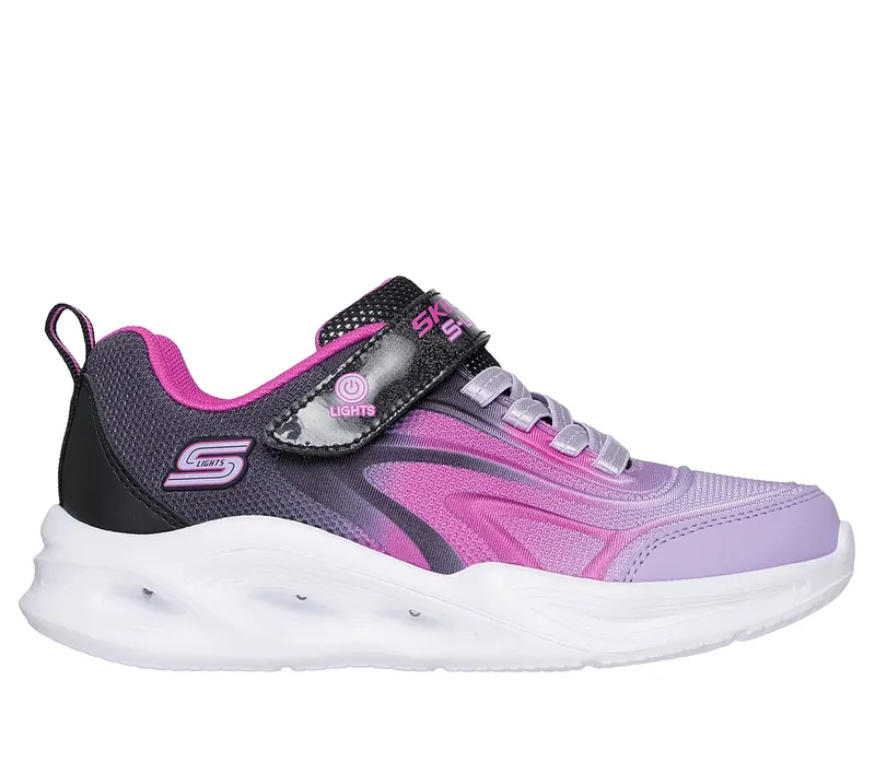 Skechers S-Lights: Sola Glow – Color Breeze Sneaker Zwart | 303713L_BKMT