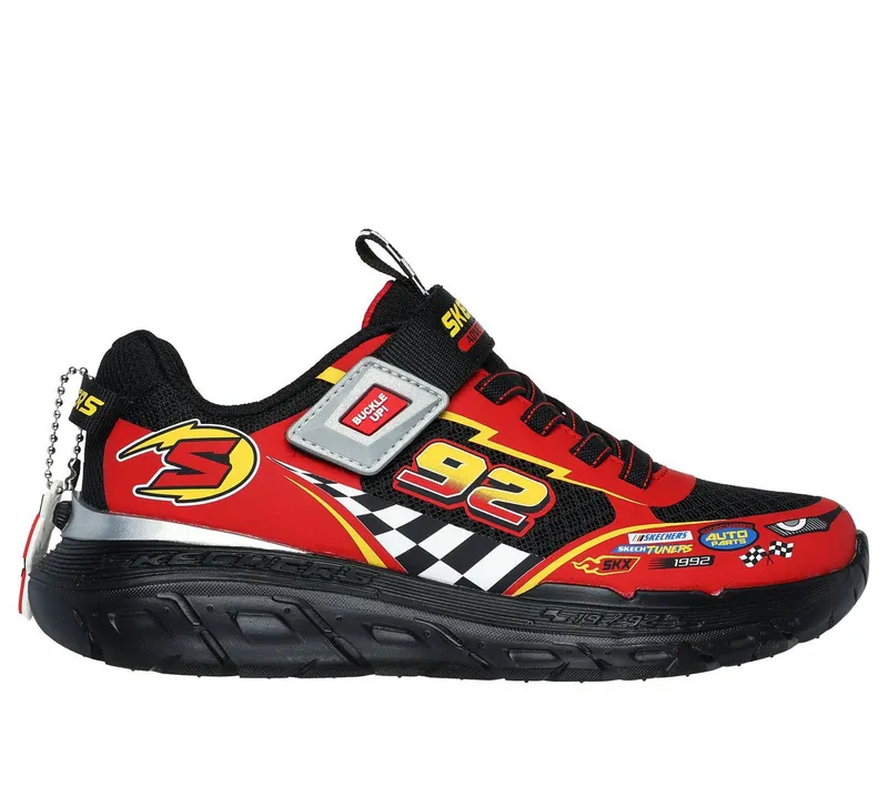 Skechers Skech Tracks Sneaker Zwart/Rood | 402303L_BKRD