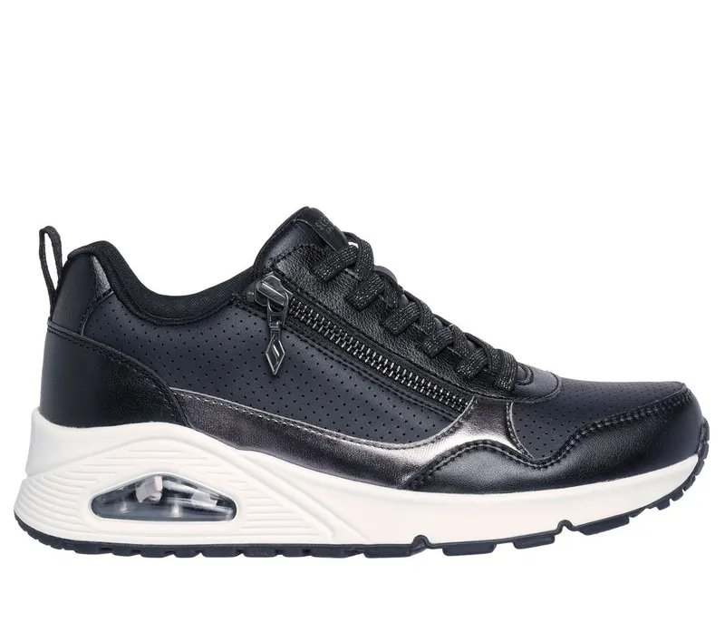 Skechers UNO – Metallic Sliders Sneaker Zwart | 177873_BLK
