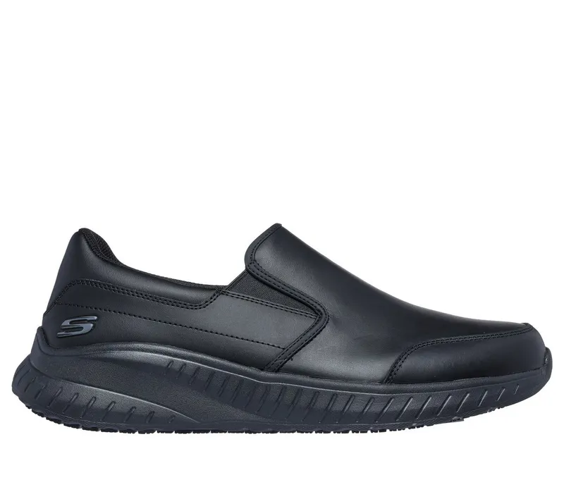 Skechers Work Slip-Resistant Relaxed Fit: Squad Chaos – Rockrath Sneaker Zwart | 200292EC_BLK