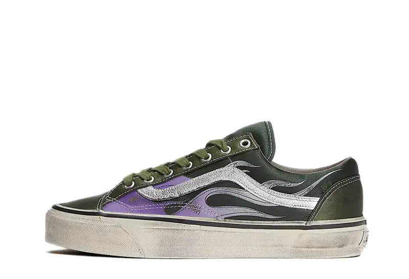Vans Old Skool 36 Green Archive Flame | VN000D9RGRK1