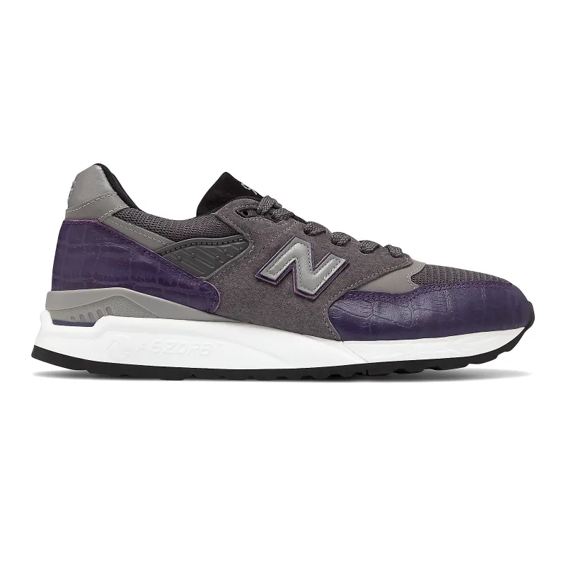 New Balance 998 MiUSA Purple Croc “Dark Purple / Charcoal / Black” | M998AWH