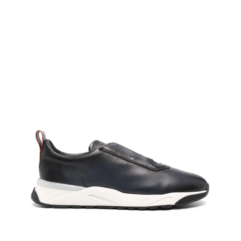Santoni Leather “Blue” | MBIM22027BINT GONU60