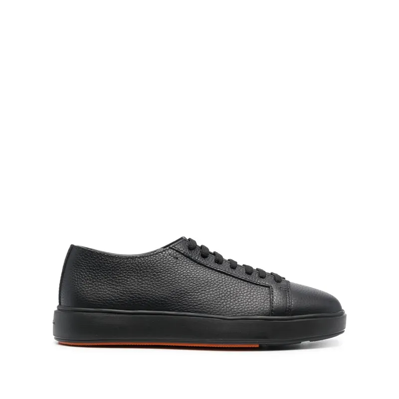 Santoni Leather Low-top “Black” | MBCD21571NEAN MMDN01