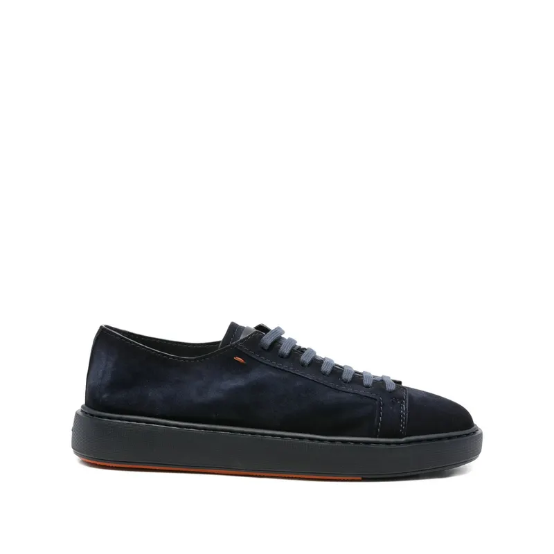 Santoni Suede Lace-up “Blue” | MBCD21571OCAC AOLU60