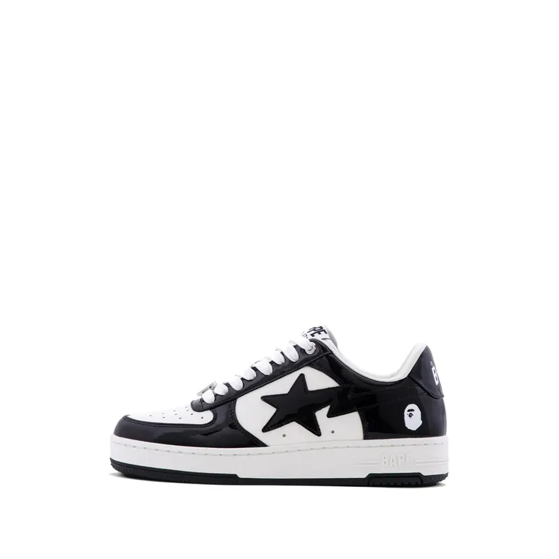 A Bathing Ape Bape STA Patent Leather “Black/White” | 001FWM301301M BLACK