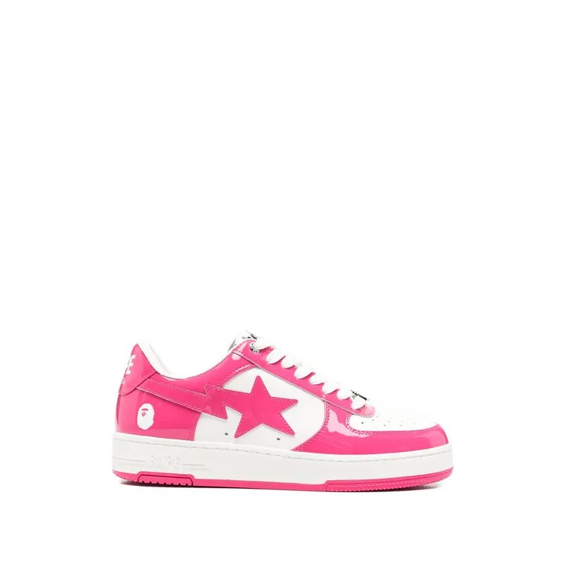 A Bathing Ape Bape Sta Patent-leather “Pink/White” | 001FWM301301M PINK