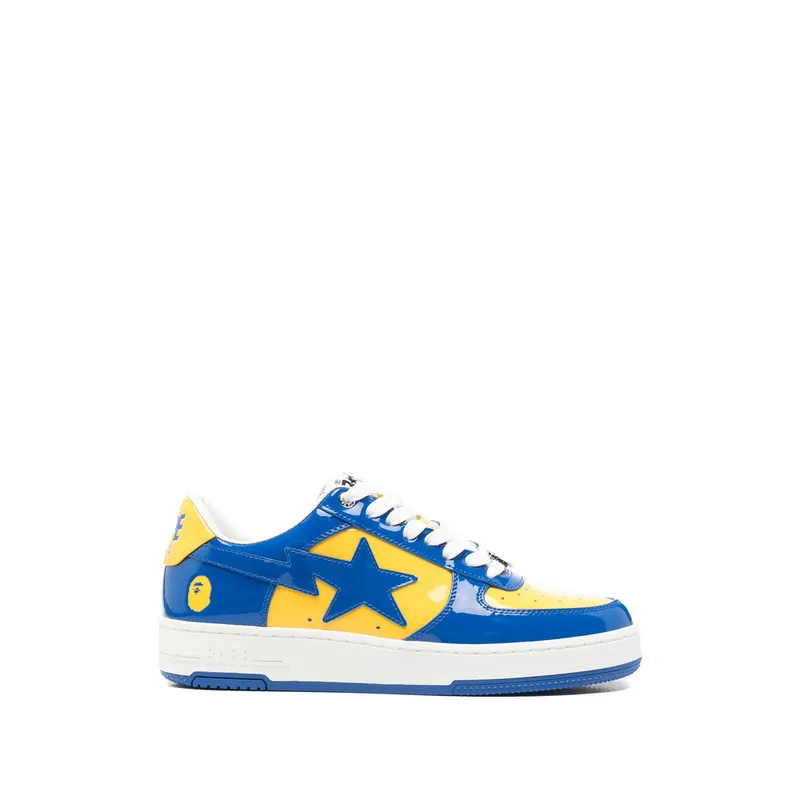 A Bathing Ape Bape Sta Lace-up “Blue/Yellow” | 001FWM301325M BLUE