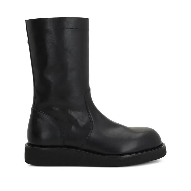 Ann Demeulemeester Side-zip Round-toe “Black” | B0013284 LT141 099