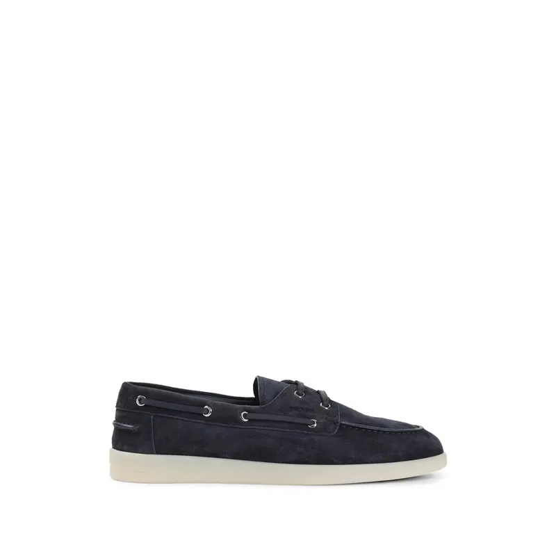 Prada Suede Boat “Blue” | 2EG503 F G001 103 F0008