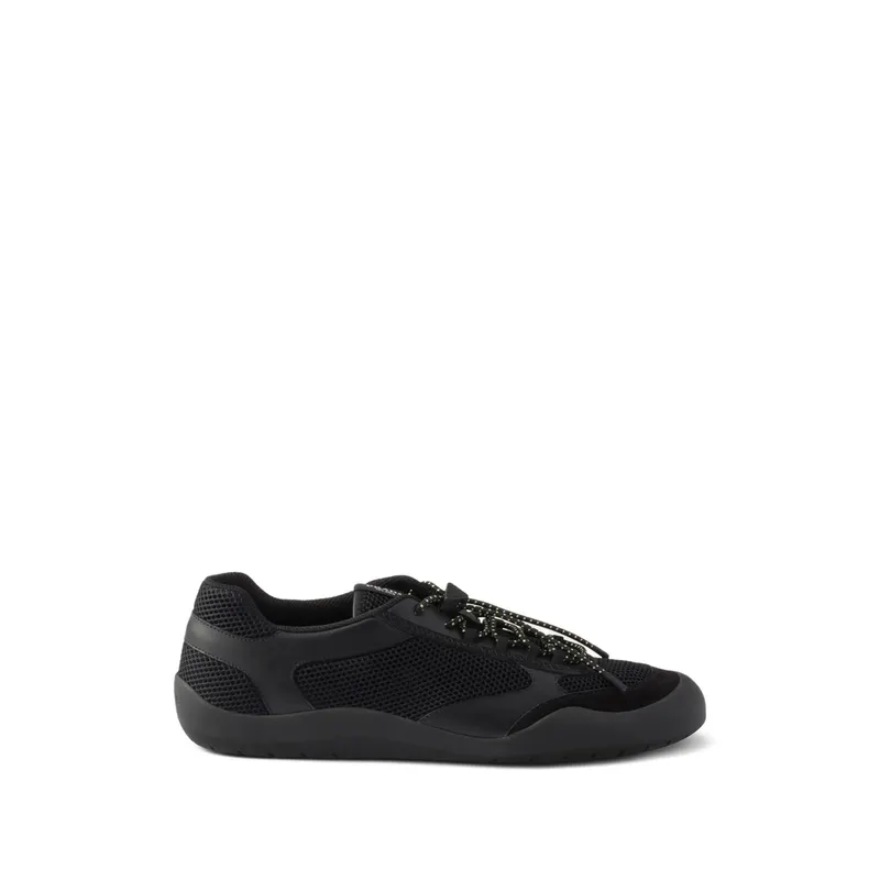 Prada Speedrock Leather and Mesh Fabric “Black” | 2EE468 F G000 3ZM0 F0002