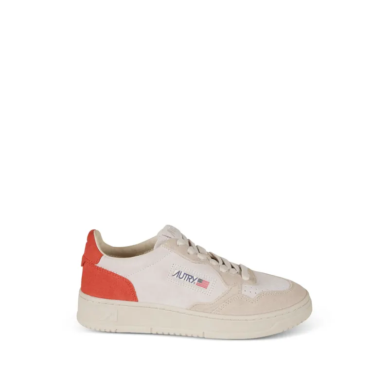 Autry Lace-up Perforated “Neutrals/Orange” | AULW TS25