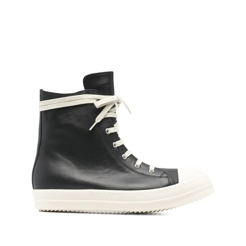 Rick Owens High-top Leather “Black” | RU01F2890 LCO 911