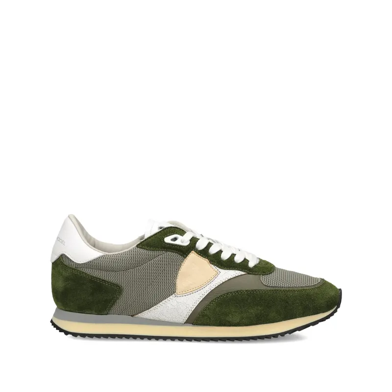 Philippe Model Suede Panelled “Green/Grey” | BVLU W007