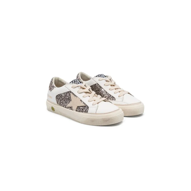Golden Goose Glitter-panelled May “White” | GJF00715 F005321 11694