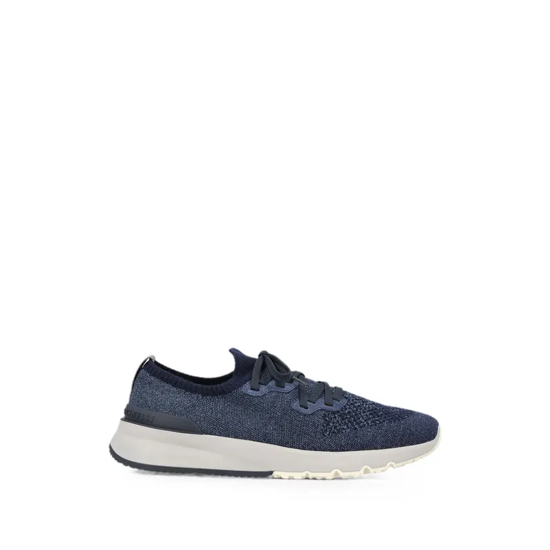 Brunello Cucinelli Knit Lace-up “Blue” | MZUKISO250 CBJ51