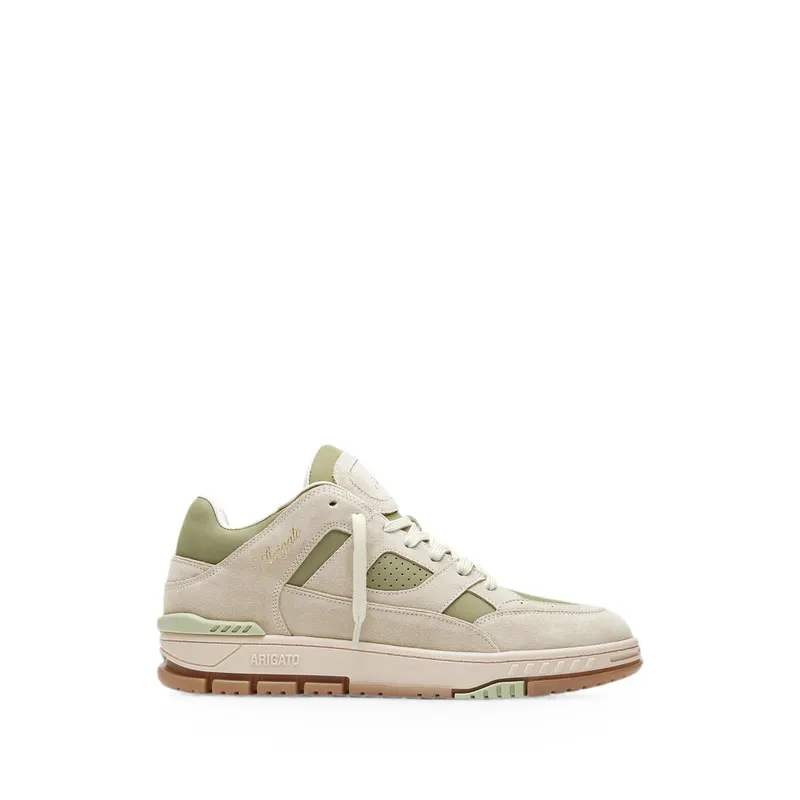 Axel Arigato Area Lo Panelled Suede “Neutrals/Green” | F4011001 AREA LO BEIKH