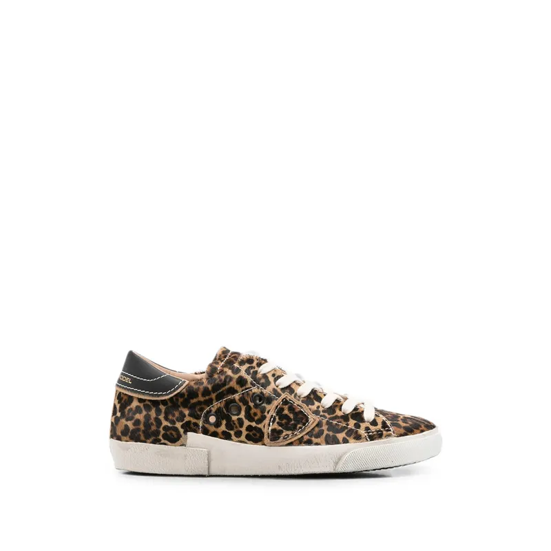 Philippe Model PRSX Low Leopard-print Paris “Neutrals/Brown” | PRLD AX02