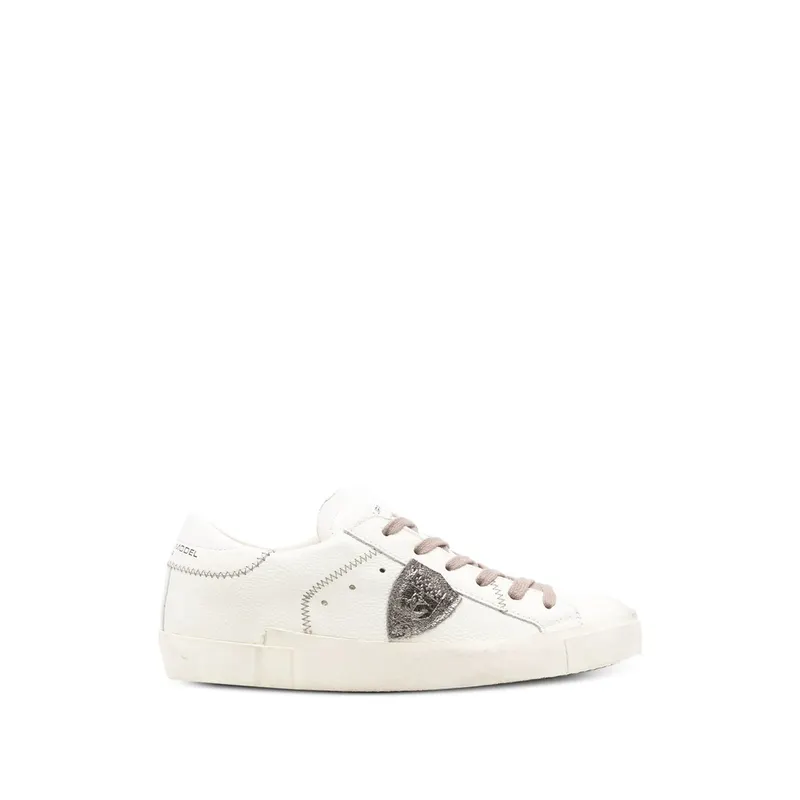 Philippe Model PRSX Low Logo-patch Panelled “White” | PRLD VZ08