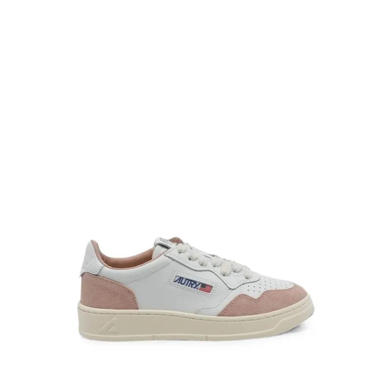 Autry Medalist Suede-panel “White/Pink” | AULW FT16