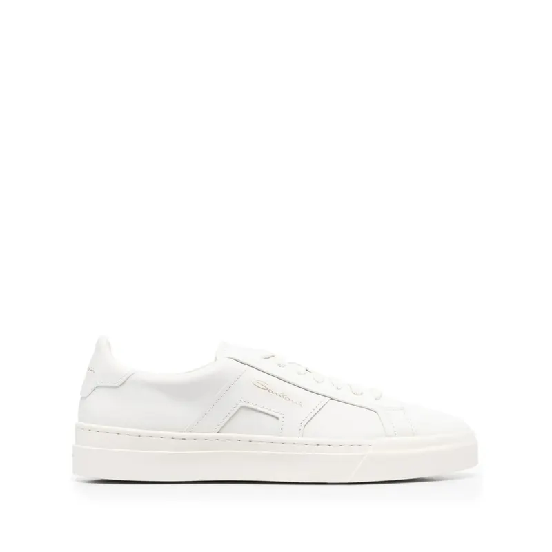 Santoni Double Buckle Low-top “White” | MBGT21779PNNG XWHI20