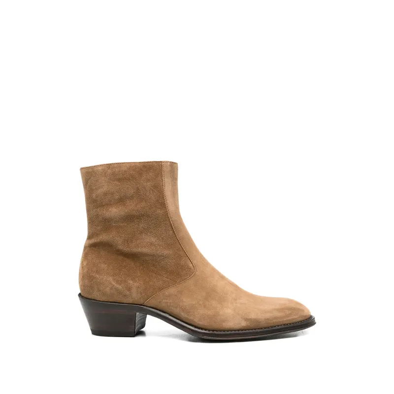 Eraldo Suede Side-zip Cowboy “Brown” | GERM SIGAR