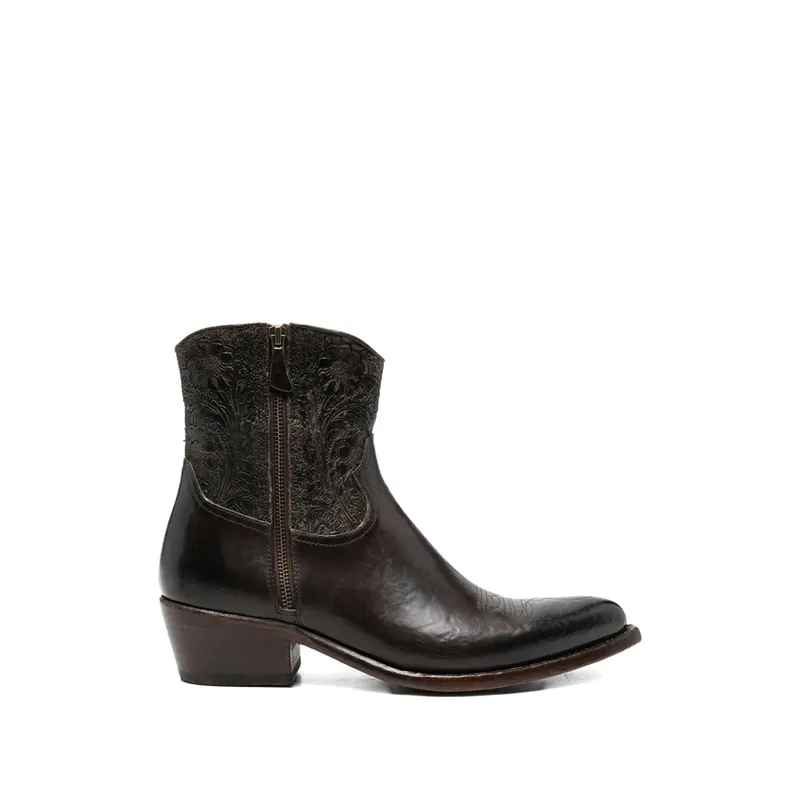 Eraldo Floral-embossed “Brown” | BLEU/ARUL TMORO