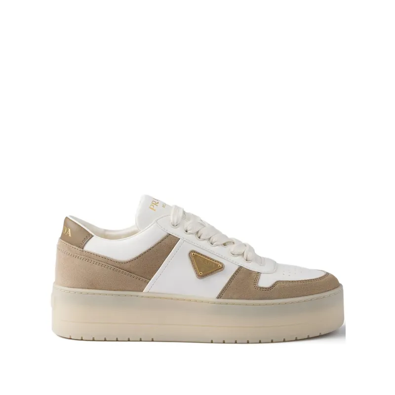 Prada Downtown Bold Nappa Leather and Suede “White/Neutrals” | 1E792M F D050 MLO F0F24