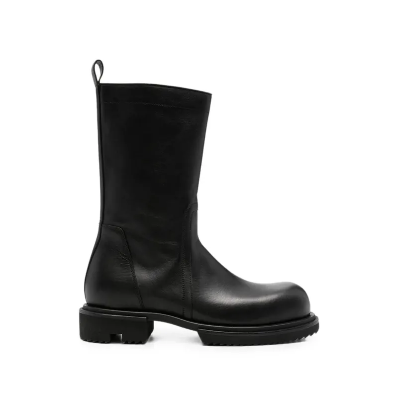 Rick Owens Side-zip Leather “Black” | RU02F4826 LOO 09