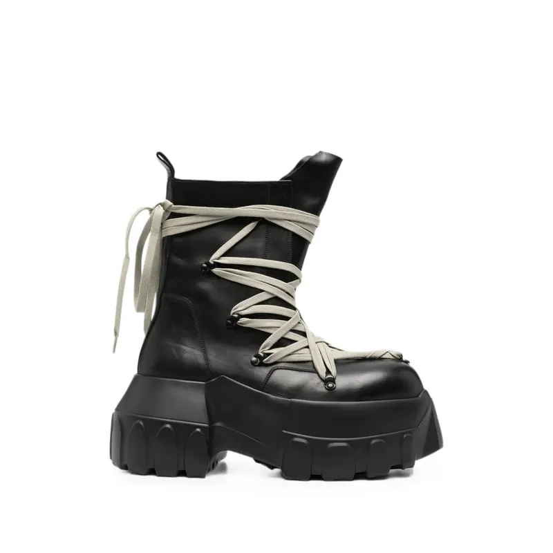 Rick Owens Megalace Lace-up “Black” | RU02F4867 LOOW1 989