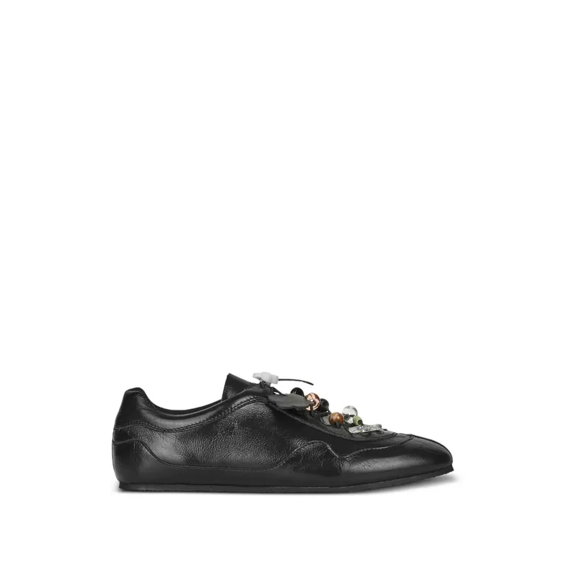Cecilie Bahnsen Blaise Bead-embellished Leather “Black” | FTW30006 BLAISE BLACK