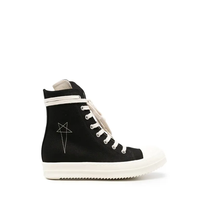 Rick Owens Drkshdw Embroidered-star High-top “Black” | DS02F6800 DOEM8 9811