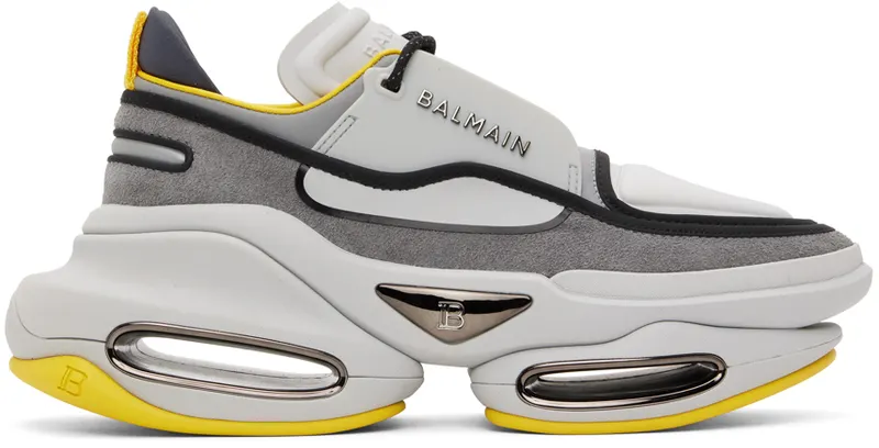 Balmain B-Bold Low-Top “Gray” | YM0VI278TPND
