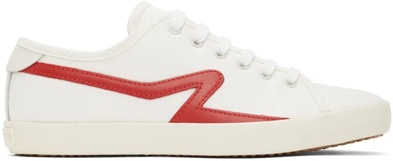 rag & bone Court Low Top “White/Red” | WFF20SF041LH41