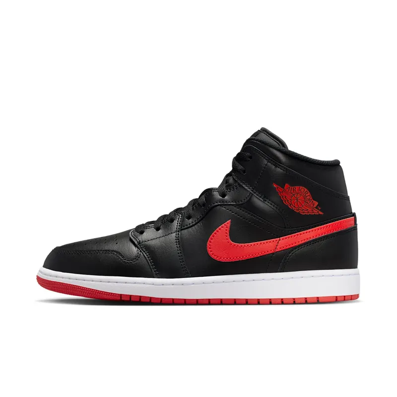 Air Jordan 1 Mid “Black / White / University Red” | DQ8426-005