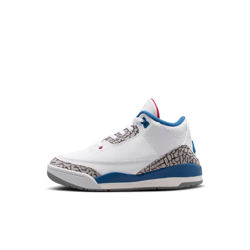 Jordan 3 Retro – True Blue – “White / True Blue / Cement Grey / Fire Red” | DM0966-104