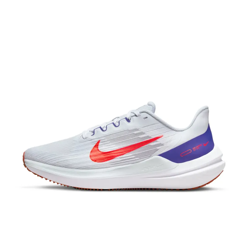 Nike Air Winflo 9 Football Grey Bright Crimson | DD6203-006