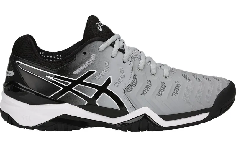 ASICS Gel-Resolution 7 Mid Grey Black White | E701Y-9690