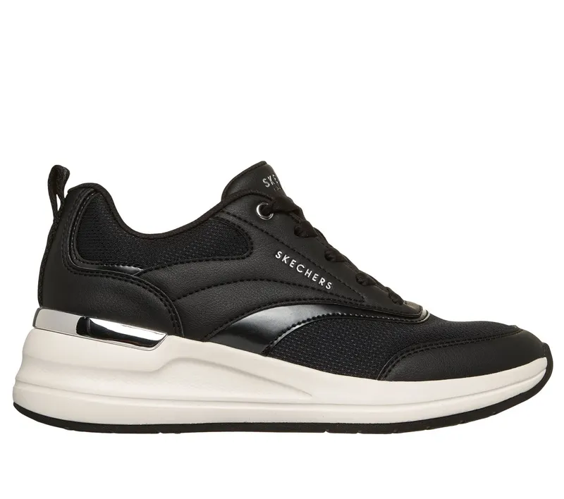 Skechers Billion 2 – Monroe Sneaker Zwart/Zilver | 177342_BKSL