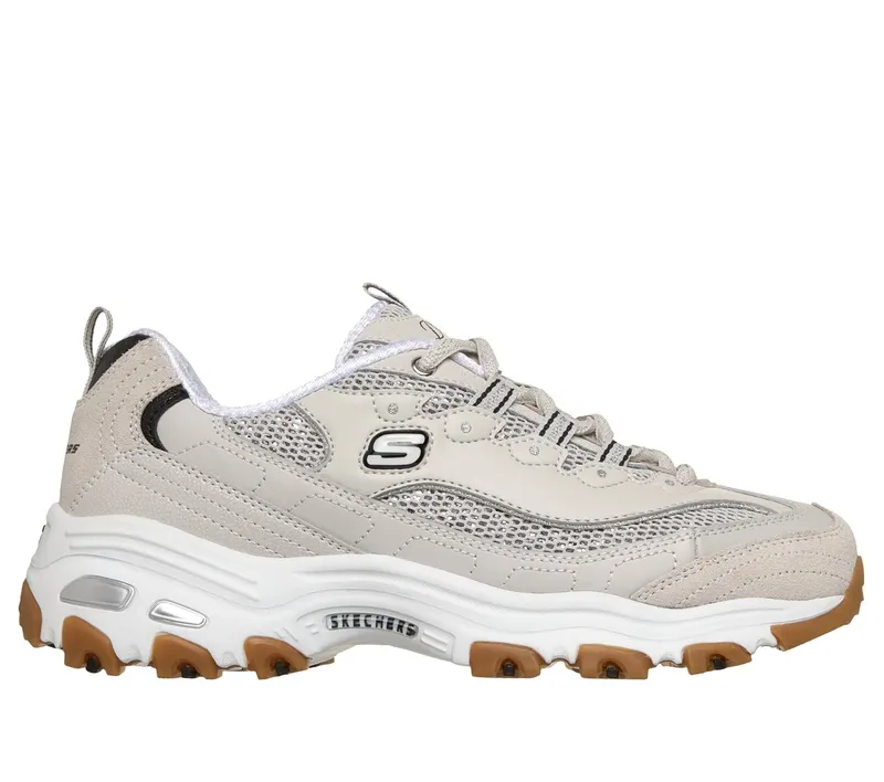 Skechers D’Lites – Stellar Shimmer Sneaker Natuurlijk/Zilver | 150724_NTSL