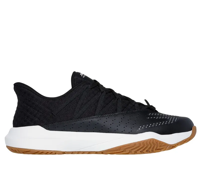 Skechers Relaxed Fit: Viper Court Rally Sneaker Zwart/Wit | 246110C_BKW