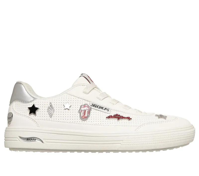 Skechers Rolling Stones: Arch Fit Arcade – Rolling Studz Sneaker Wit | 190000_WHT
