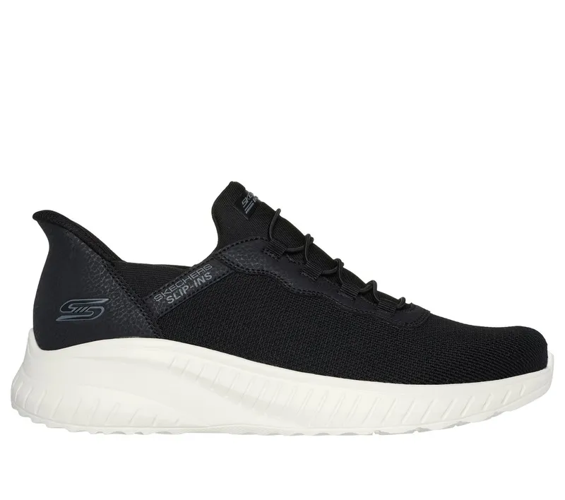 Skechers Slip-ins: BOBS Sport Squad Sneaker Zwart | 118300_BLK